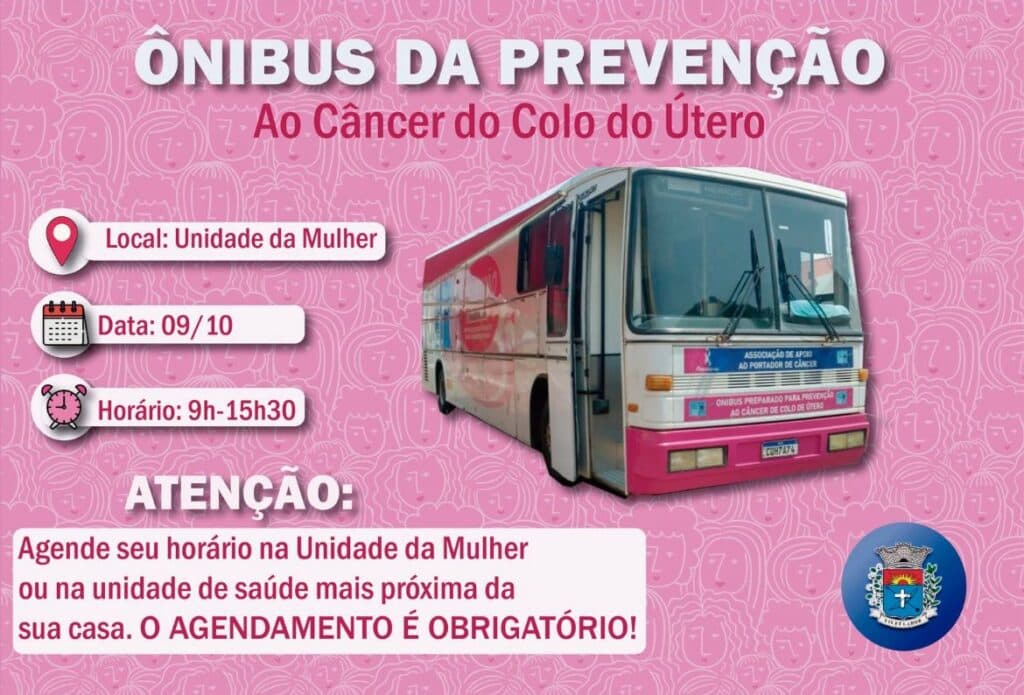 Ônibus da Prevenção estará em Paraguaçu Paulista no dia 09 de outubro