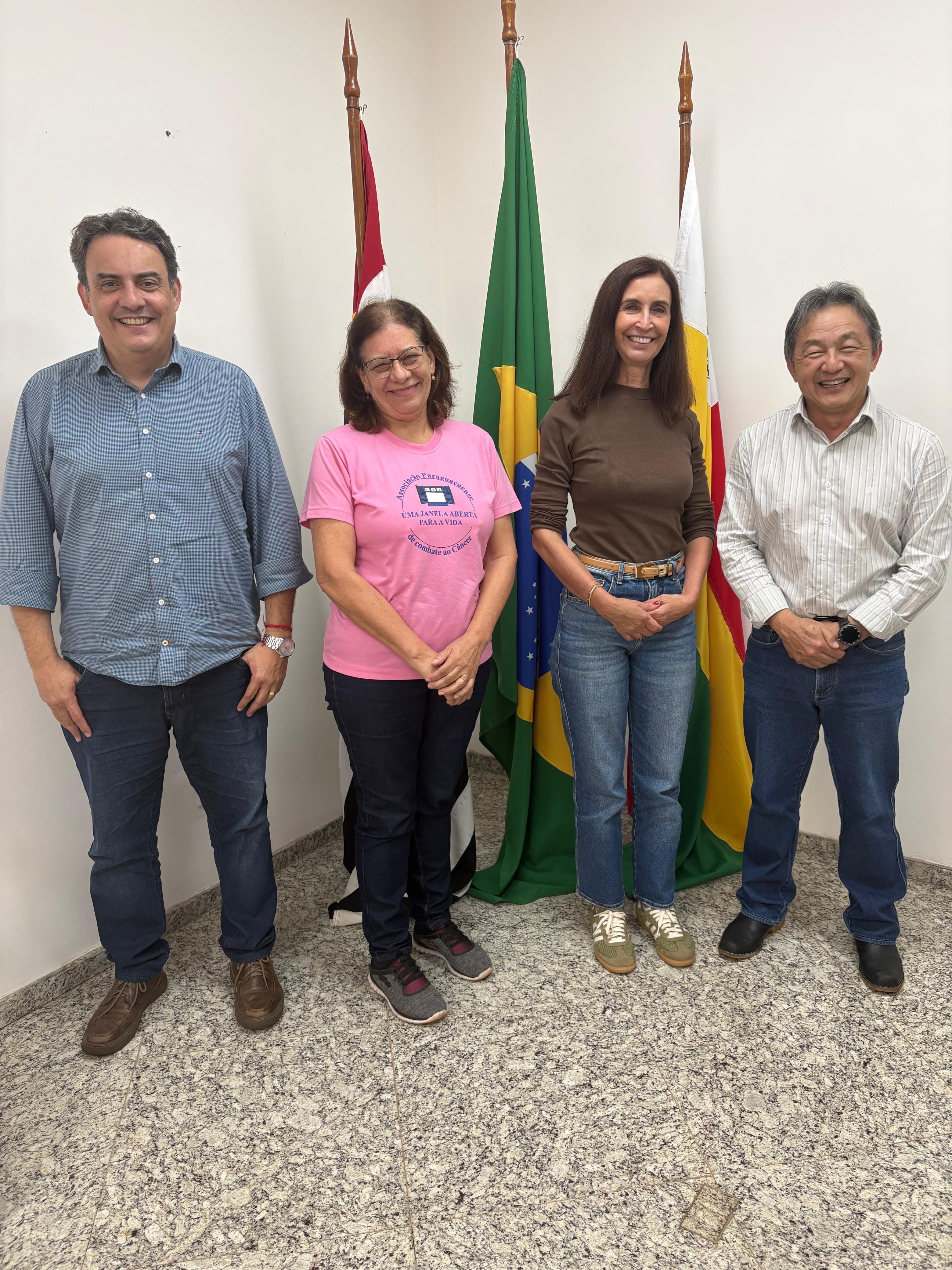 APCC PPTA apresenta "Corrida pela Vida" e campanha de camisetas 2026 em visita institucional ao gabinete municipal
